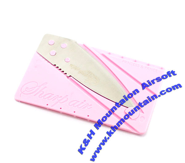 Foldable Card Shape Stainless Steel Knife / Pink