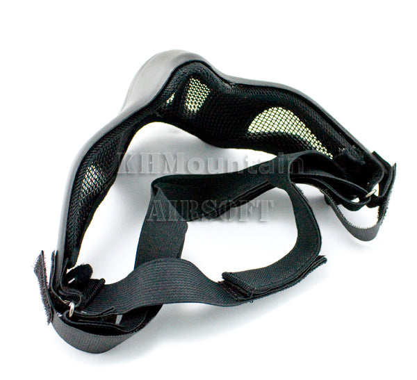 Strike Steel Lower Face Mesh Mask with Plastic Cover / BK