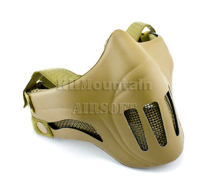 Strike Steel Lower Face Mesh Mask with Plastic Cover / TAN