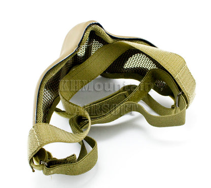 Strike Steel Lower Face Mesh Mask with Plastic Cover / TAN