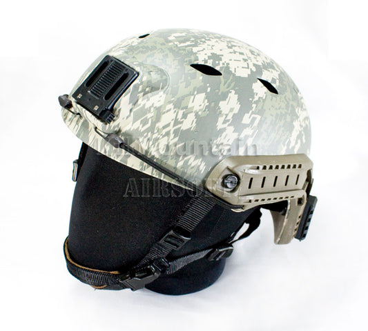 NVG マウント 2 サイド レール / ACU 付き硬質プラスチック ヘルメット