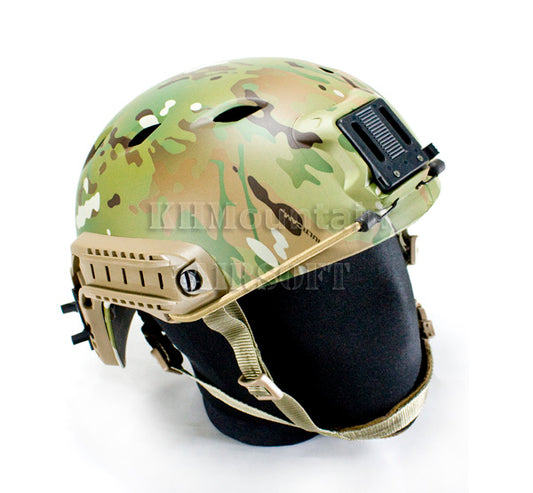 Hard Plastic Helmet with NVG Mount Two Side Rail / CP