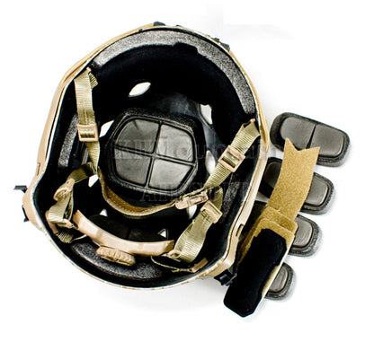 Hard Plastic Helmet with NVG Mount Two Side Rail / Digital TAN