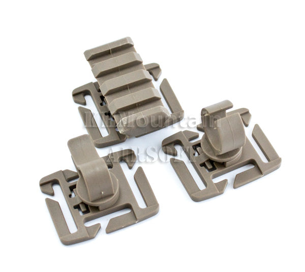 Plastic 25mm Webbing Mount (3 Type) / DE