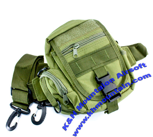 Utility Waist Pouch Bag with Belt / Green