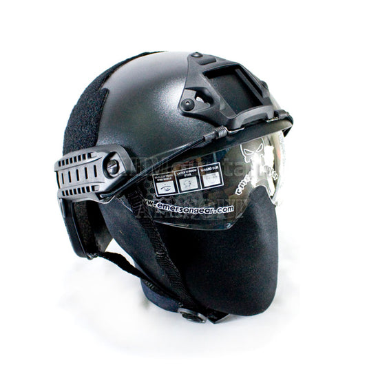 Emerson Clear Len Helmet with NVG Mount Two Side Rail / Black