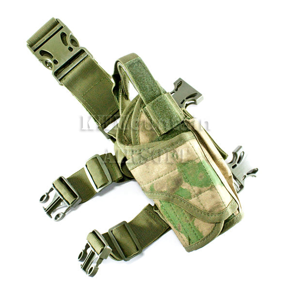 Military / Army Dropleg Pistol Holster / A-TACS Woodland