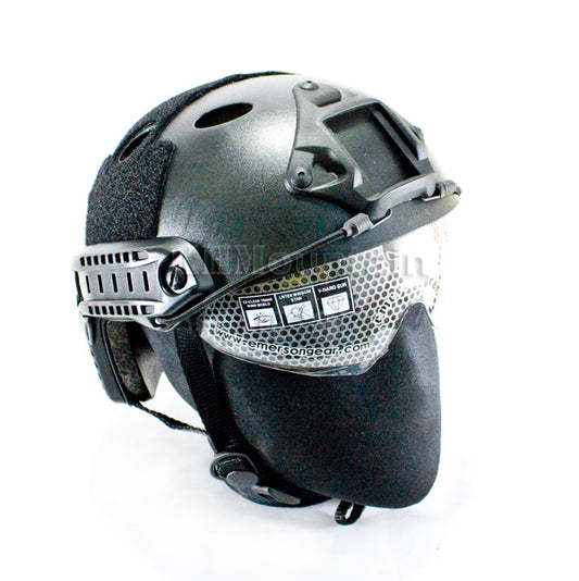 Emerson PJ Clear Len Helmet with NVG Mount Two Side Rail / BK