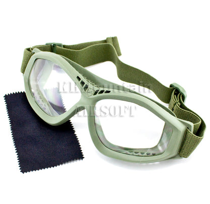 Military Polycarbonate Protection Clear Glasses Goggles (OD)