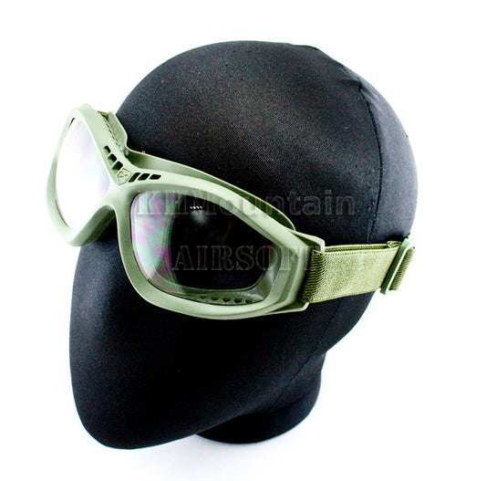 Military Polycarbonate Protection Clear Glasses Goggles (OD)