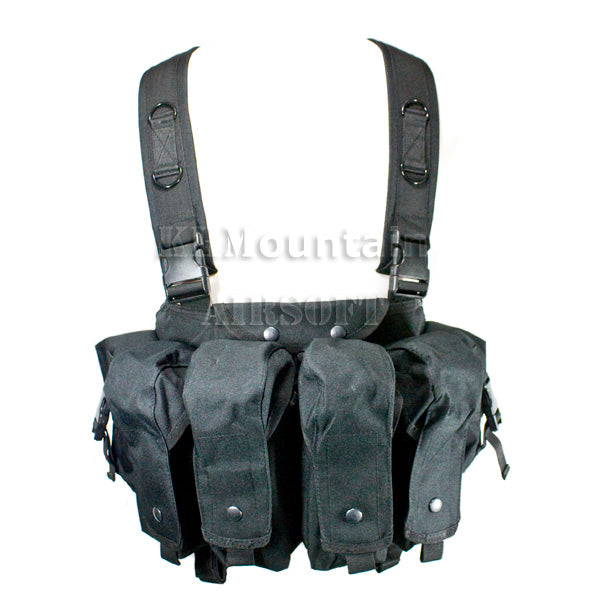 Tactical AK Front Chest Pouches Vest / Black
