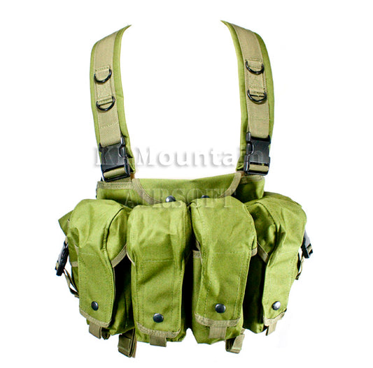 Tactical AK Front Chest Pouches Vest / Green