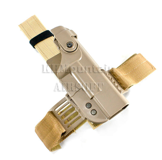 Glock / DE用ホルスター付きプラスチックドロップレッグプラットフォーム