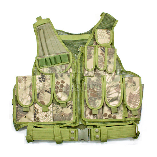 Tactical Molle Assault Vest / V047 / Highlander Woodland