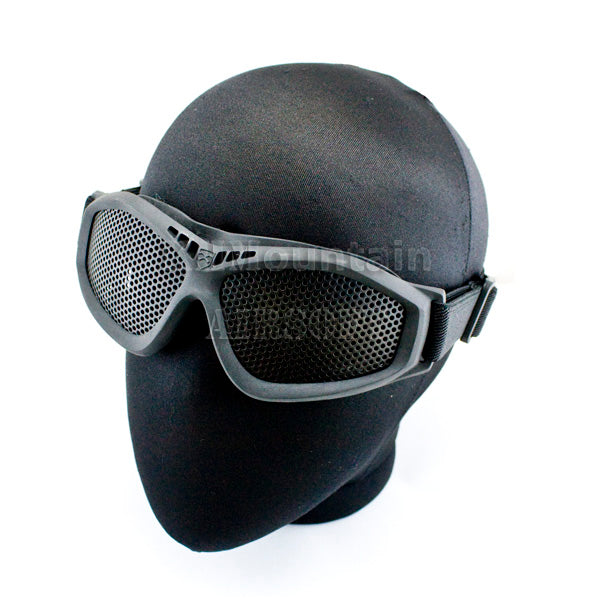 Military Soft Rubber Mesh Protection Glasses Goggles / Black