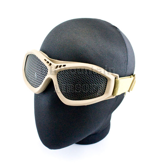 Military Soft Rubber Mesh Protection Glasses Goggles / DE