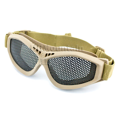 Military Soft Rubber Mesh Protection Glasses Goggles / DE