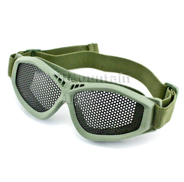 Military Soft Rubber Mesh Protection Glasses Goggles / OD