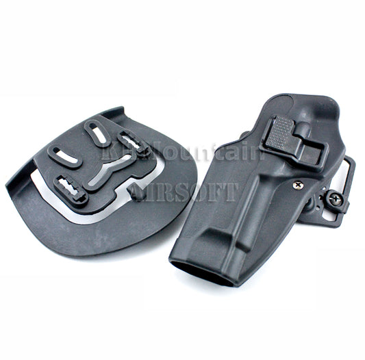 CQC Style Holster /w Belt Loop & Paddle for M92 (Left Hand) / BK