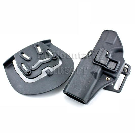 CQC Style Holster /w Belt Loop & Paddle for Glock (Left Hand)/BK
