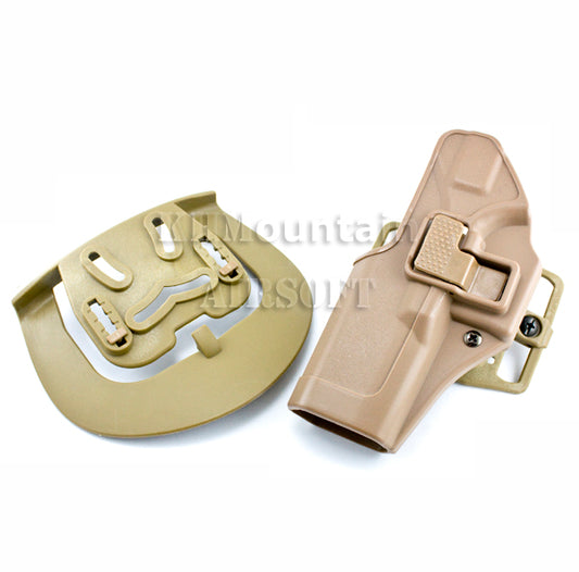 CQC Style Holster /w Belt Loop & Paddle for Glock (Left Hand)/DE