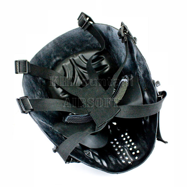 Skull Style Full Face Mask with Mesh Goggle / Black Star