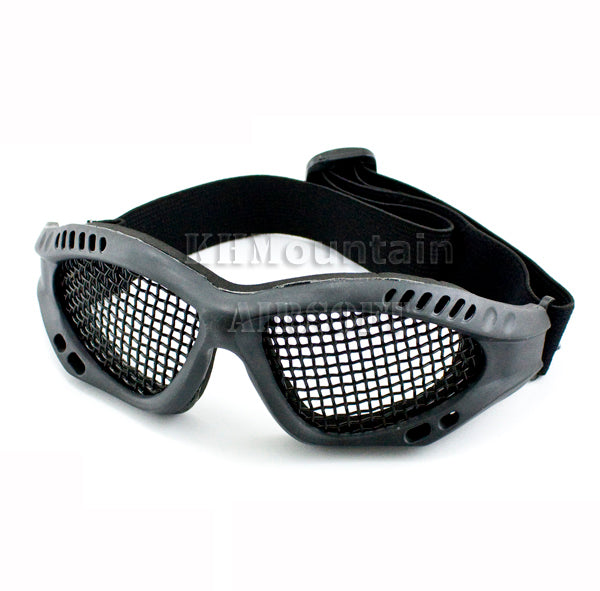 Military Glasses With Strike Steel Mesh / Black