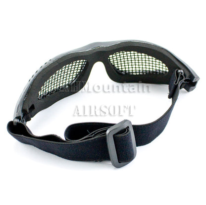 Military Glasses With Strike Steel Mesh / Black