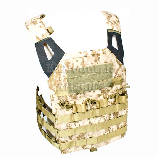 Tactical Military Molle Plate Carrier JPC Vest / Digital TAN