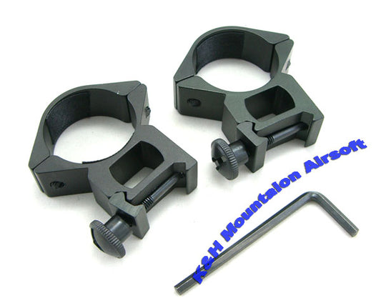 A.C.M. 30mm High scope mount rings (a pair)