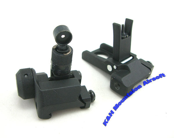 A&K SR25 Foldable Front and Rear Metal Sight (2-pcs)