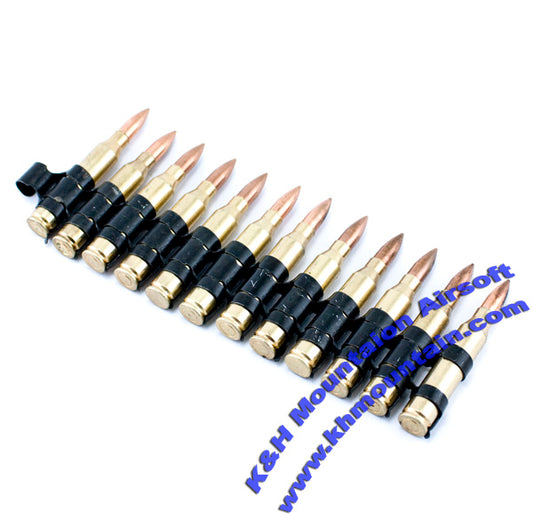 M249 5.56mm ammo belt with 12 x metal dummy bullets (B)