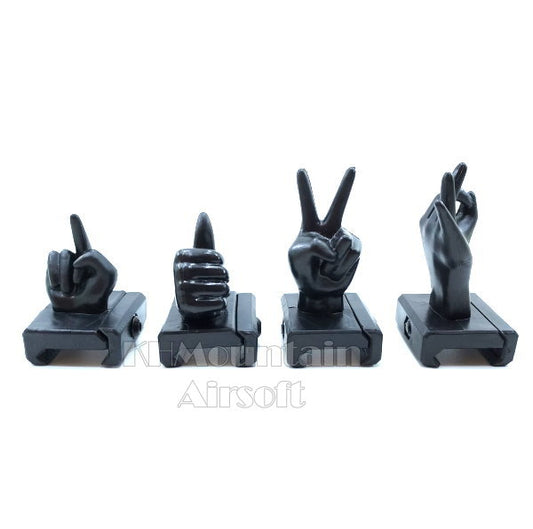 PVC airsoft sight (fuck sytle) / black / 4pcs