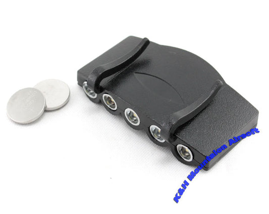 A.C.M. 5 LED flashlight for cap (Black)