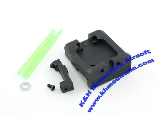 Glock Fiber Optics Matal Rear Sight / BD0346 / Black