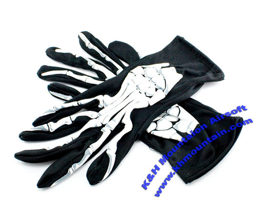 Skull Logo Gloves / Black