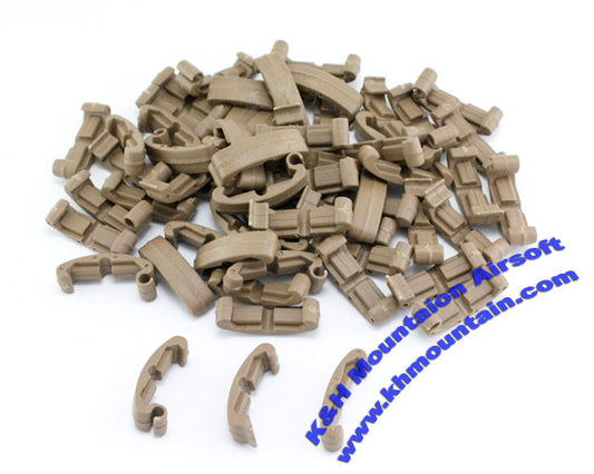 Plastic Tactical Index Clips 60 Piece Set / TAN