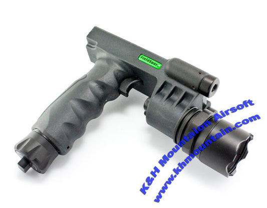 M900 Style LED Flashlight with Green Laser / Black