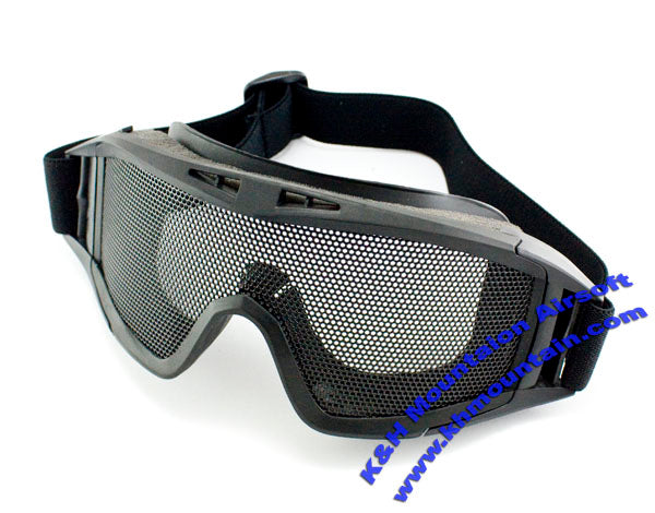Tactical Goggles with Metal Mesh / Black