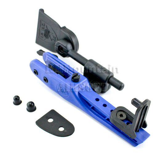 New IPSC style belt pistol holster / Blue
