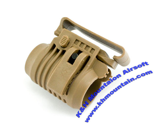 Tactical Flashlight Mount for 30mm Flashlight (TAN)