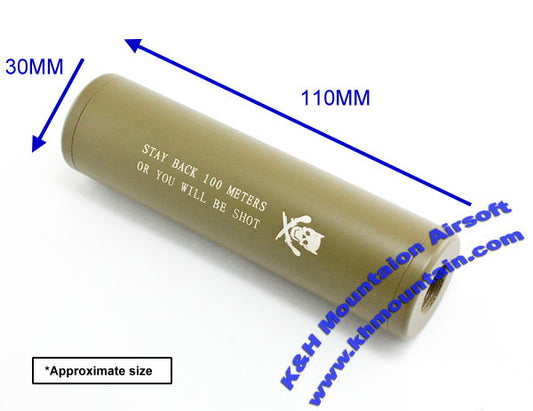 Skull Aluminum Silencer 14mm +/-