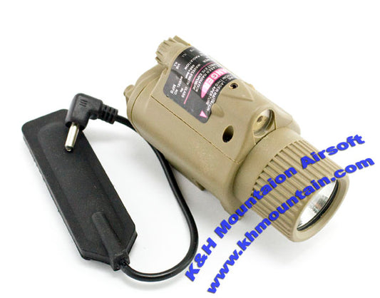 M6 Style Tactical Flashlight with Red Laser / TAN
