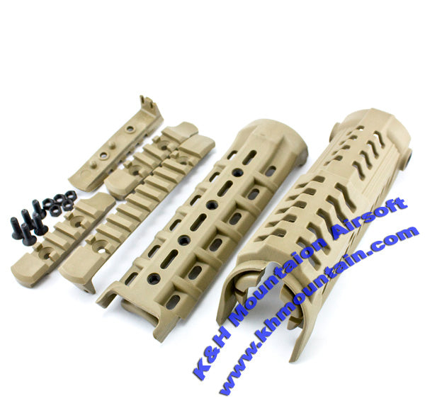 CAA M4S1 M16/AR15 Carbine Polymer Handguard Set / DE