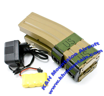 Battleaxe M4 1000 rds Sound Activite Double Magazine / TAN