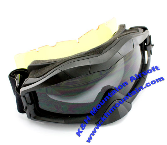 Tactical Goggles with Spare Len and Strap / Black