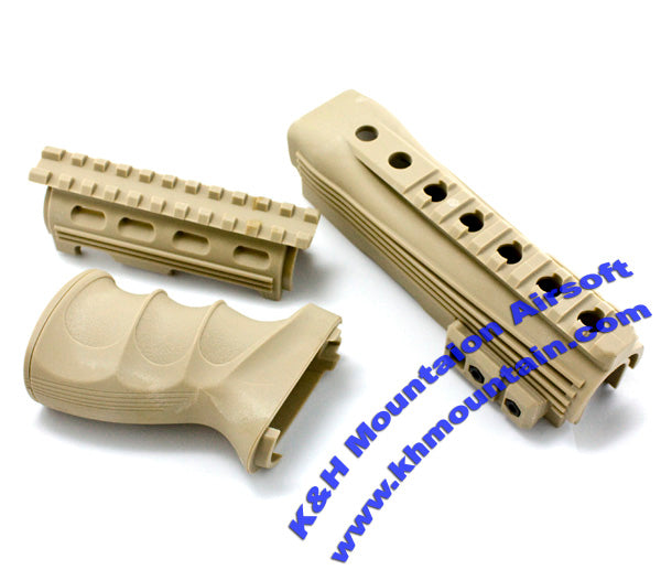 CYMA Rail Handguard w/ Tactical Grip For AK47 (C.49) / TAN