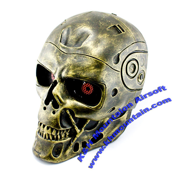 FMA T800 Style Mask with Mesh Goggle / Gold
