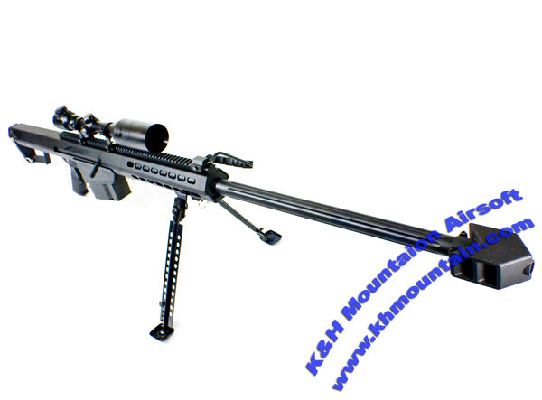 Full Metal M82A1 AEG Rifle with Bipod & Scope