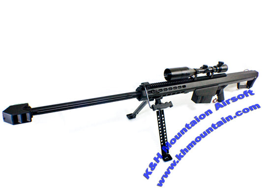 Full Metal M82A1 AEG Rifle with Bipod & Scope